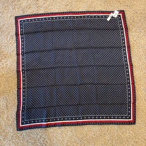 Madewell Medium Silk Bandana in Midnight Navy